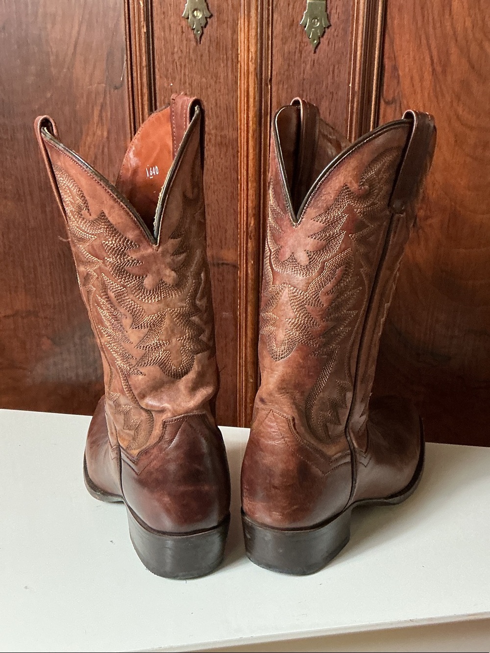 Dan Post Brown Embroidered Western Heeled Boots - Picture 5 of 9